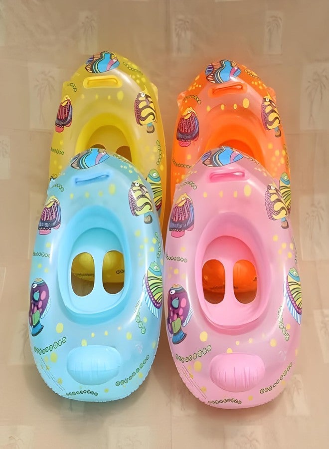 HELIMIX 3 pack Swimming Ring for Kids Girls and Boys Swimming Tube Inflatable Swim Ring Boat Pool for Baby with Handle Provides Security Swim Ring Tube for Toddler,Infant,Baby 0 to 3 year. (3) - Image 4